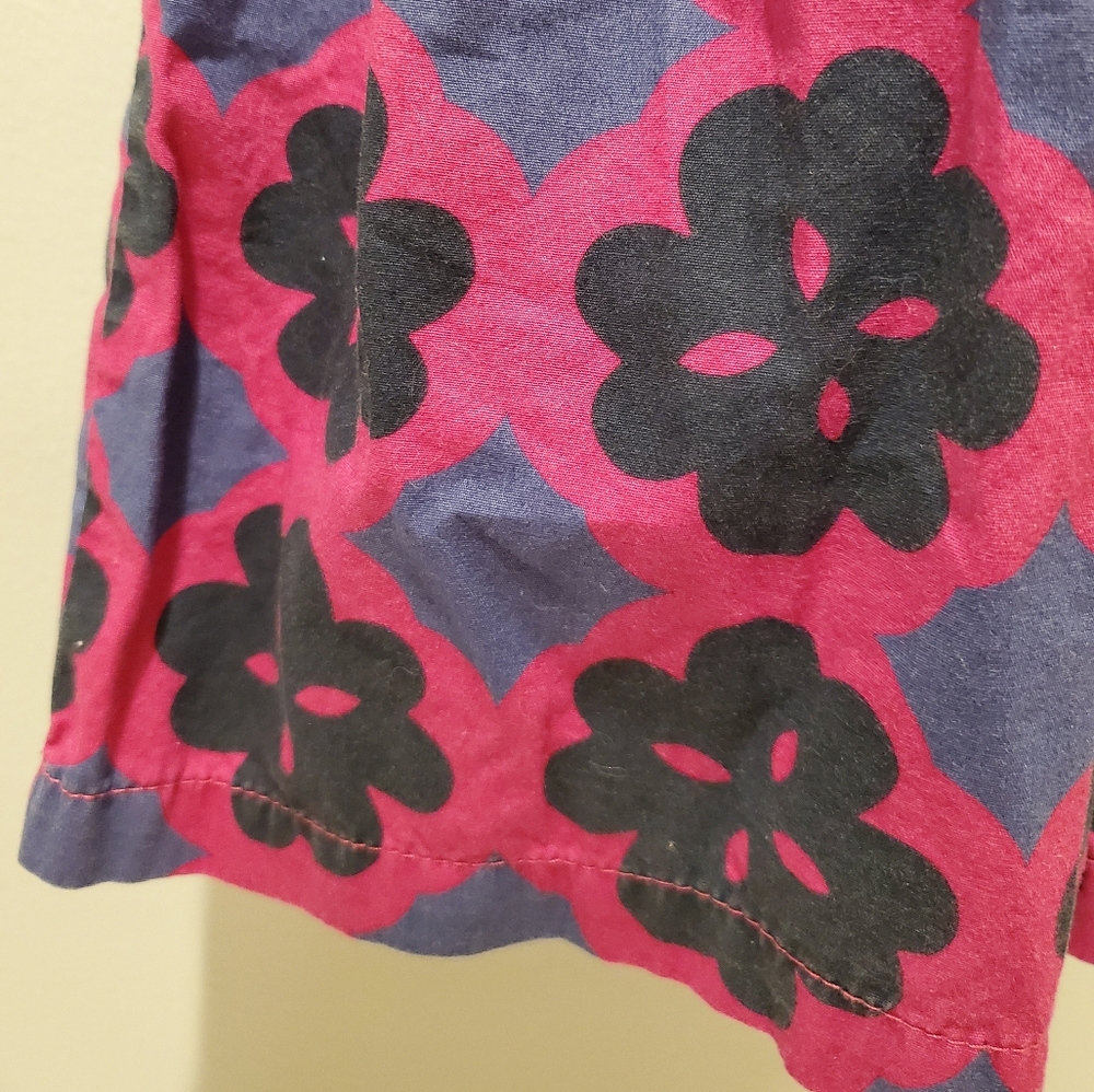 Tea Collection Pink and Blue Floral Wrap Dress - Picture 6 of 9
